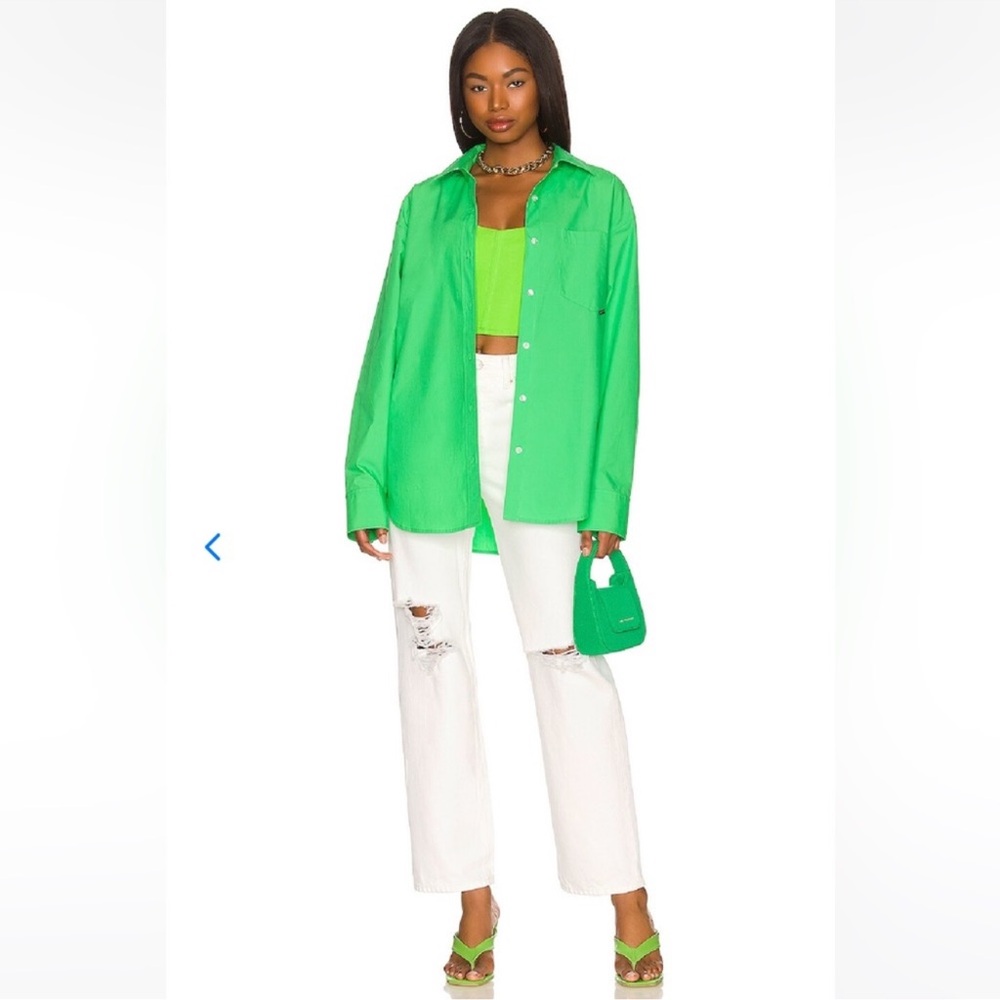 Lovers + Friends Ryan High Rise Straight Jean- white